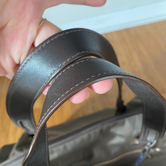 TUMI  Brown Nylon and Leather Tote Travel Carry-On Bag - Picture 3 of 16